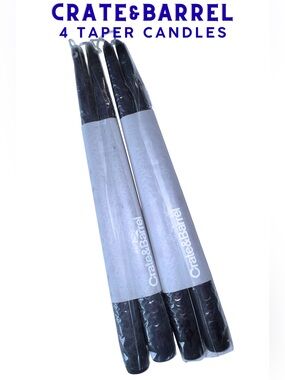 Crate & Barrel Deep Navy Blue 12” Dipped Taper Candles 2 Sets‎ of 4 NWT